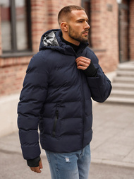 Pánská Zimní Bunda Námořnická Modřá OZONEE JS/5M756/215Z