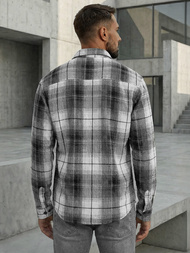 Pánská košile černobílá OZONEE NB/MC728N/4Z