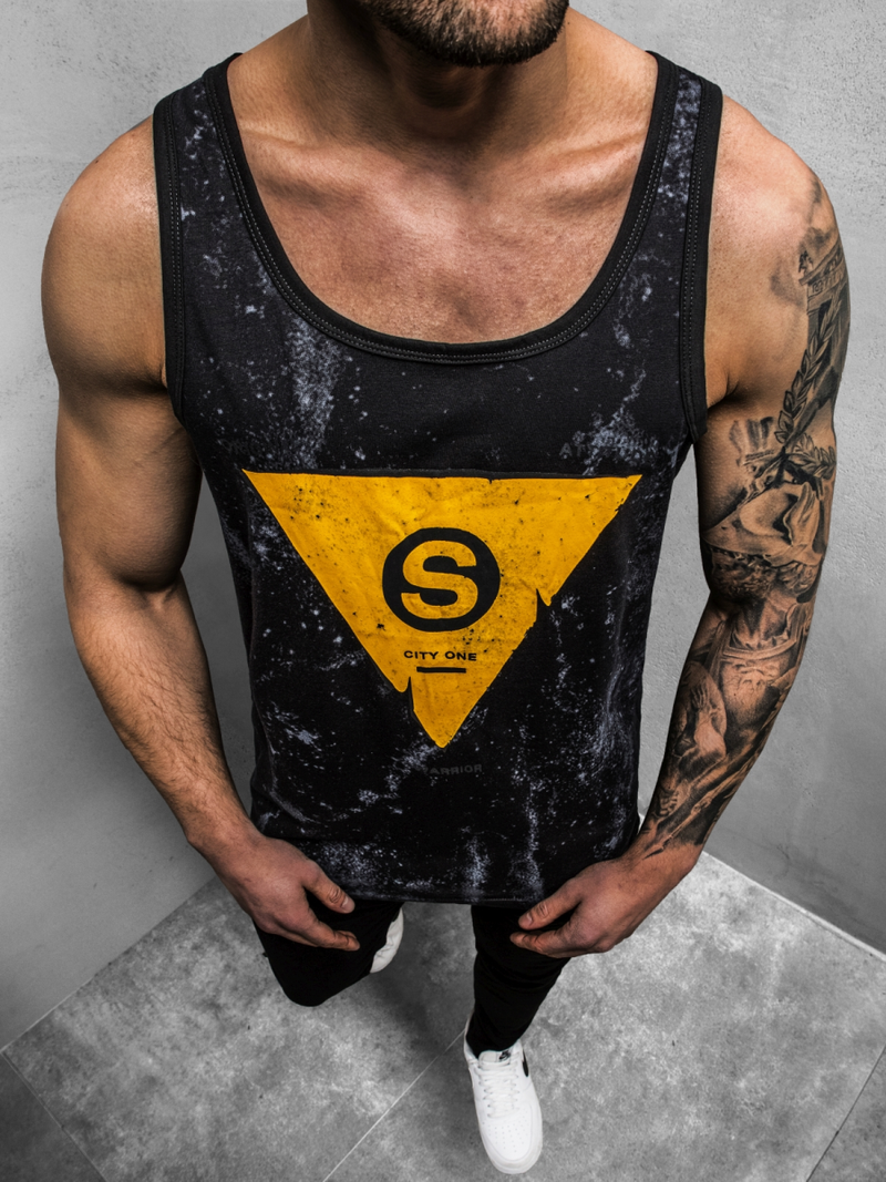 Pánské Tílko Černé OZONEE JS/SS11057Z