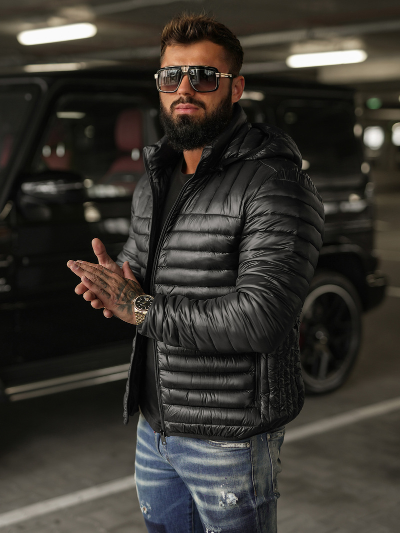 Pánská Bunda Černá OZONEE JS/16M9336/392BZ