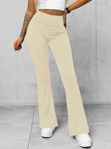 Dámské legíny se širokými nohavicemi ecru OZONEE O/KTK006-J