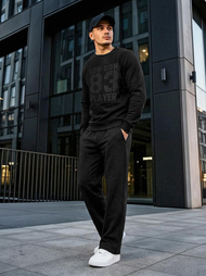 Pánská Mikina Černá OZONEE JS/8B1976/3