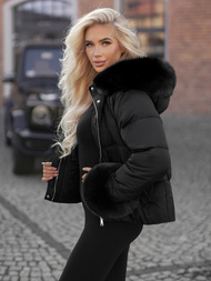 Dámská Bunda Černá OZONEE JS/16M9282/392