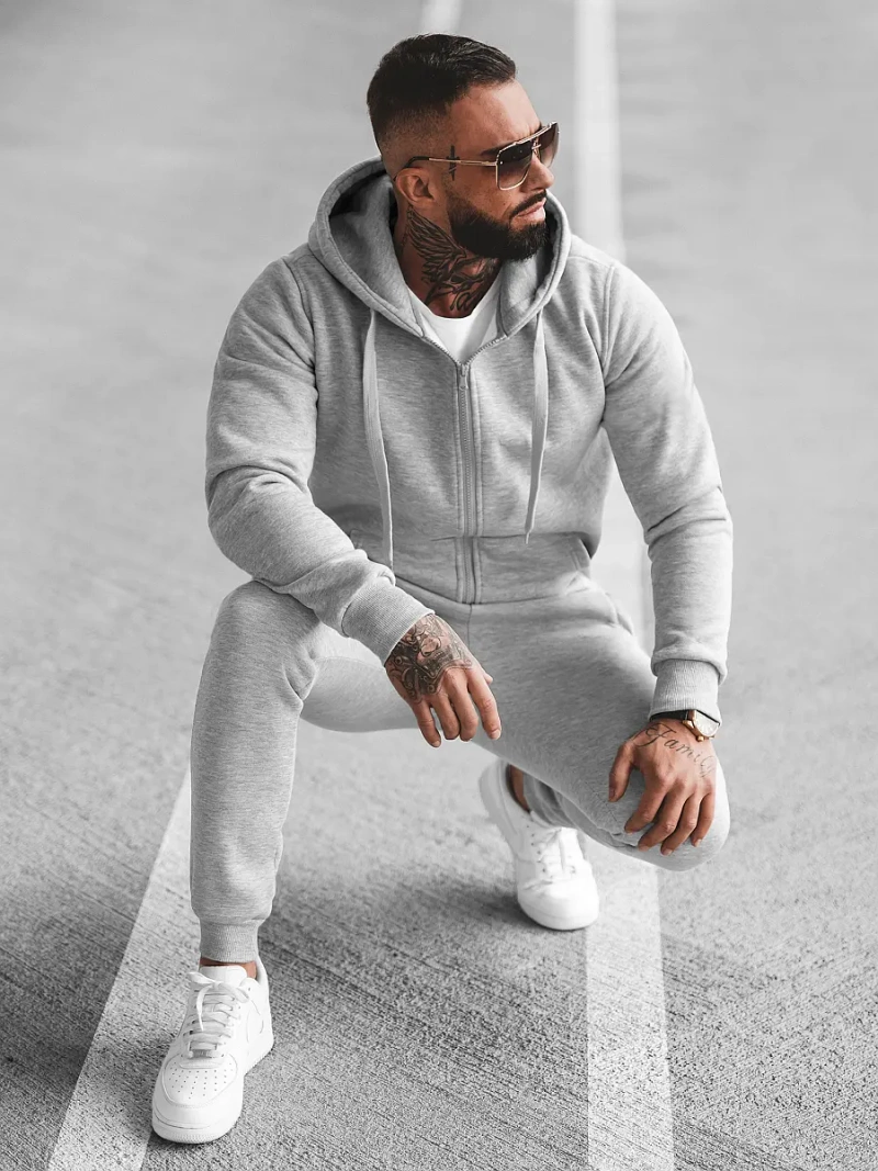 Pánská Tepláková Souprava Šedá OZONEE JS/68C10386/2Z