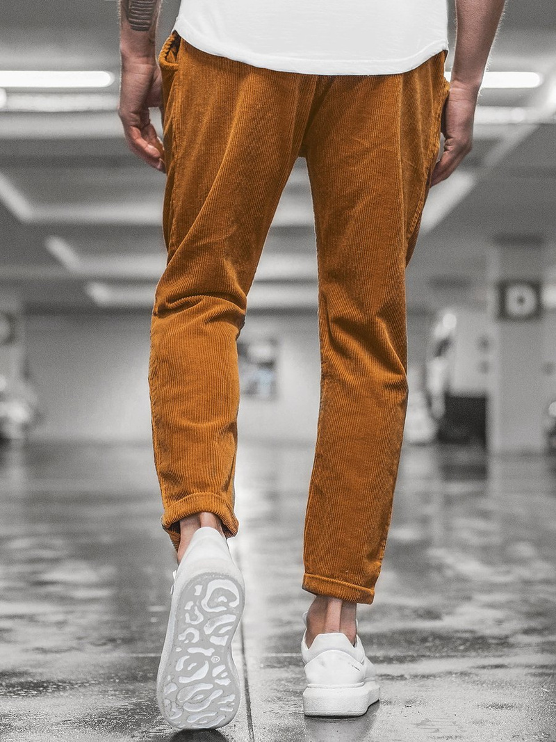 Pánské Kalhoty manšestr Camelové OZONEE DR/K95/3