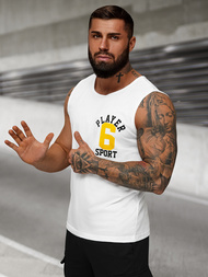 Pánské Tílko Bílé OZONEE JS/8B1717/1Z