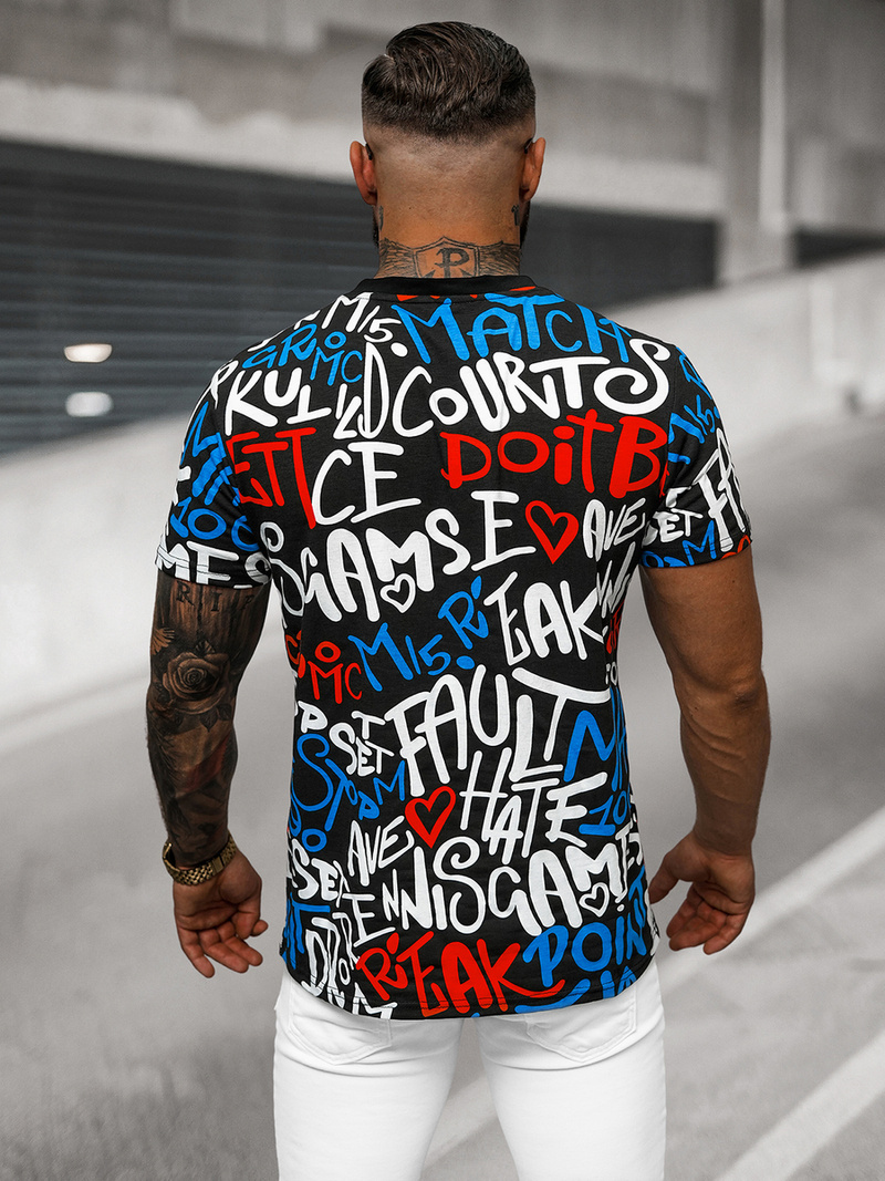 Pánské Tričko Černé OZONEE O/T1271/3