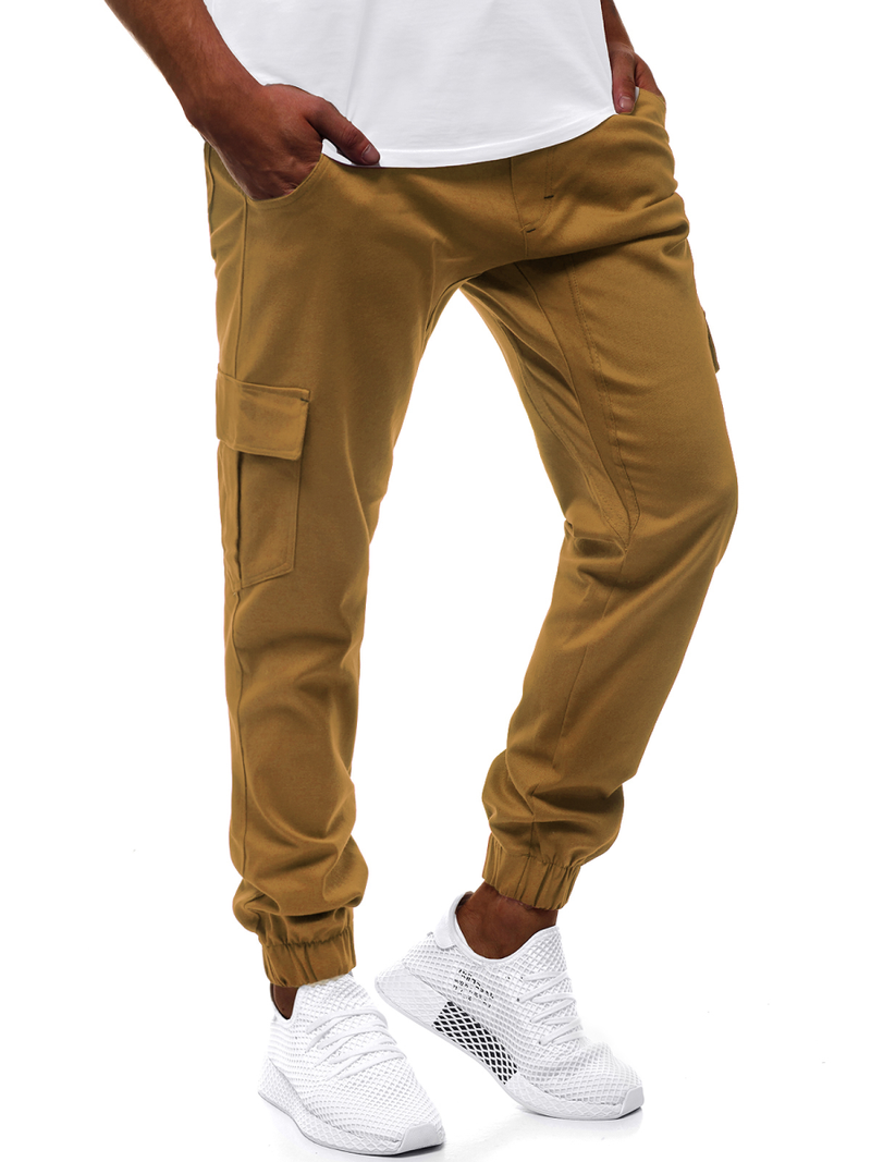 Pánské Kalhoty Jogger Camelové OZONEE A/404