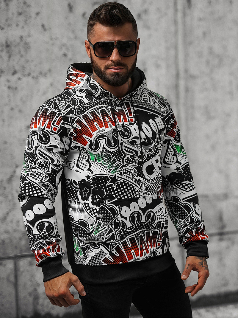 Pánská Mikina Černá OZONEE O/B270