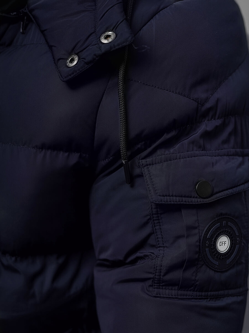 Pánská Zimní Bunda Námořnická Modřá OZONEE JS/27M8111