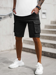 Pánské Chino Kraťasy Černé OZONEE T/XX160086/1