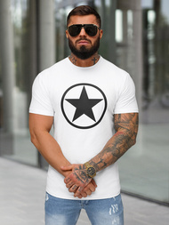 Pánské Tričko Bílé OZONEE NB/MT3151