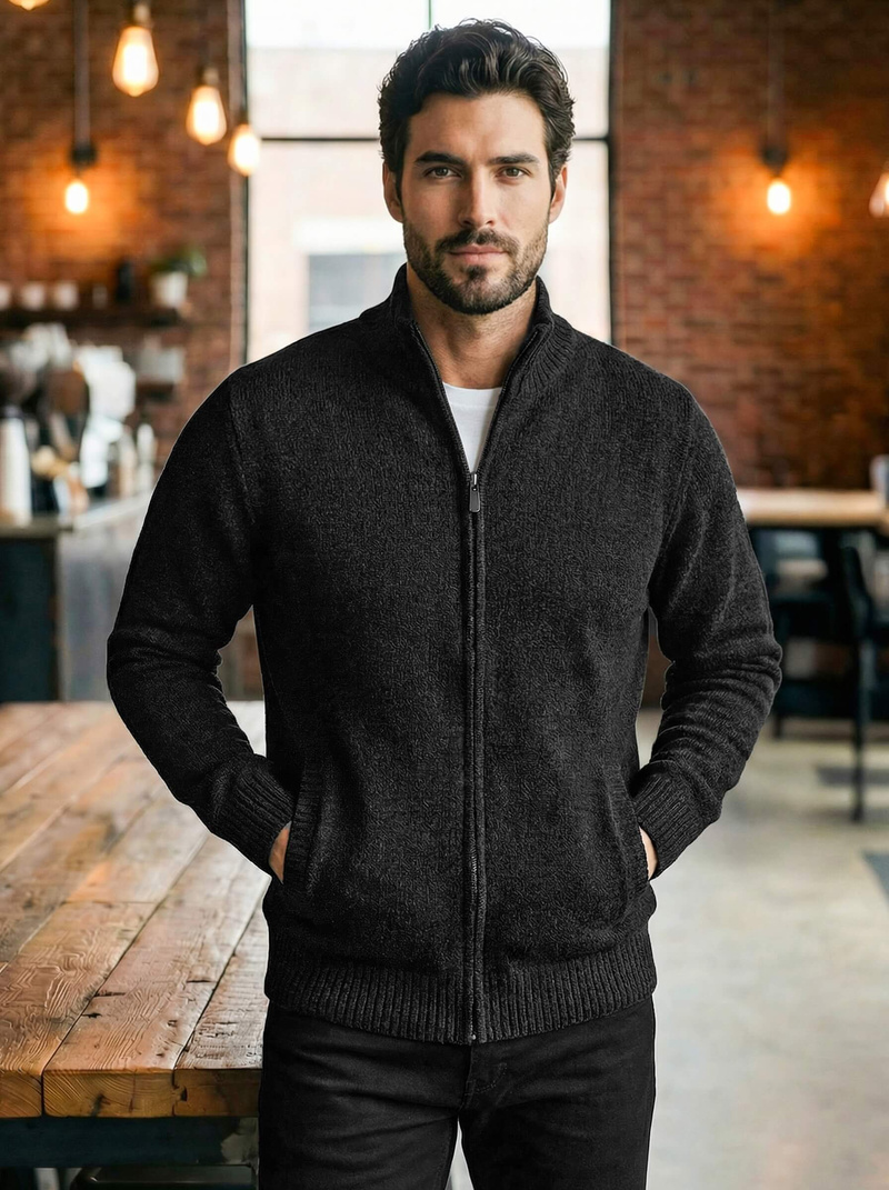 Pánský Svetr Černý OZONEE JS/59B3611/3