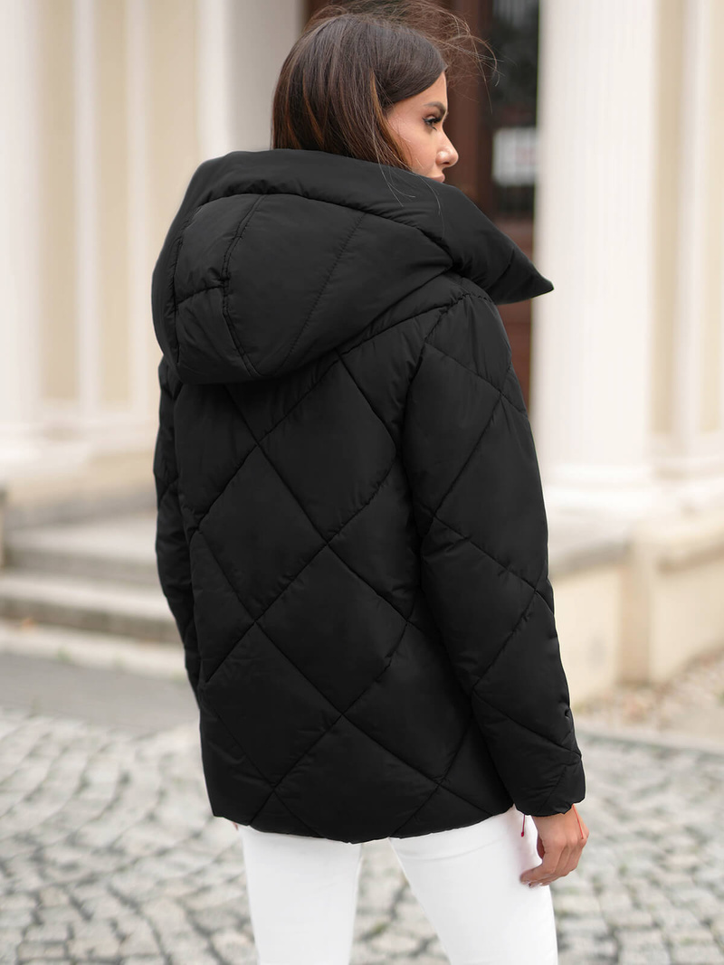 Dámská Bunda Černá OZONEE JS/5M3175/392Z