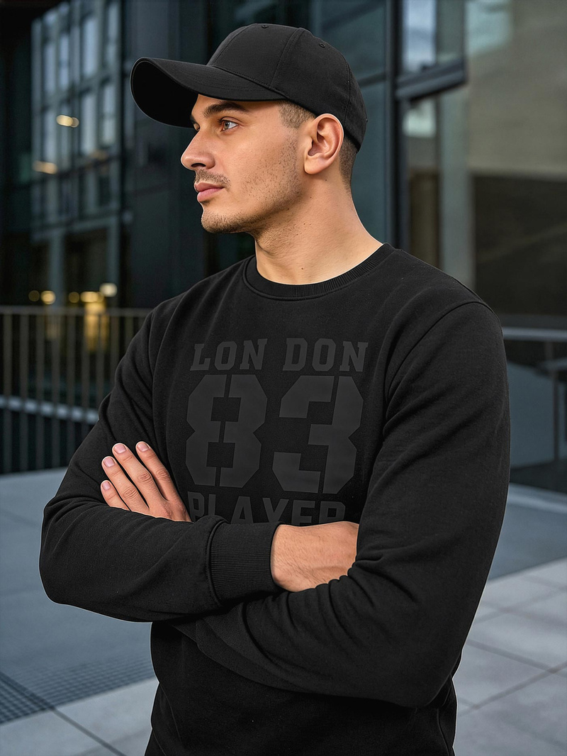 Pánská Mikina Černá OZONEE JS/8B1976/3