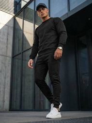 Pánská Tepláková Souprava Černá OZONEE JS/68C10380/3Z