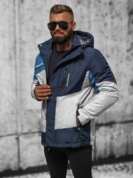 Pánská Bunda Šedo-Námořnická Modřá OZONEE JS/M35/92