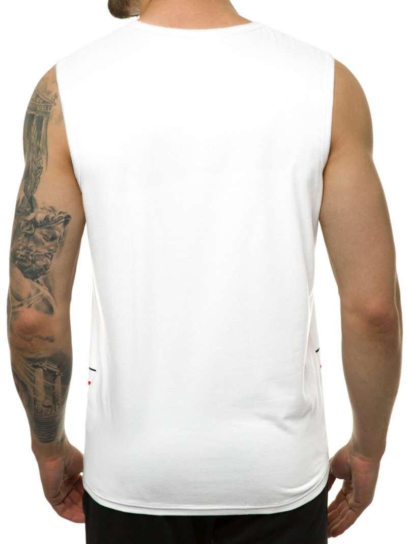 Pánské Tílko Bílé OZONEE JS/SS11079