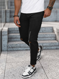 Pánské Džíny Černé OZONEE NB/MP0087N