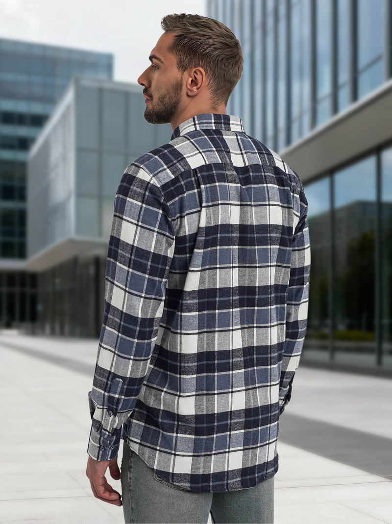 Pánská Košile Námořnická Modřá OZONEE V/V175