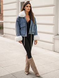 Dámská Džínová Bunda Modrá OZONEE JS/11Z8219