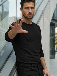 Pánské Tričko S Dlouhým Rukávem Černý OZONEE JS/2088Z