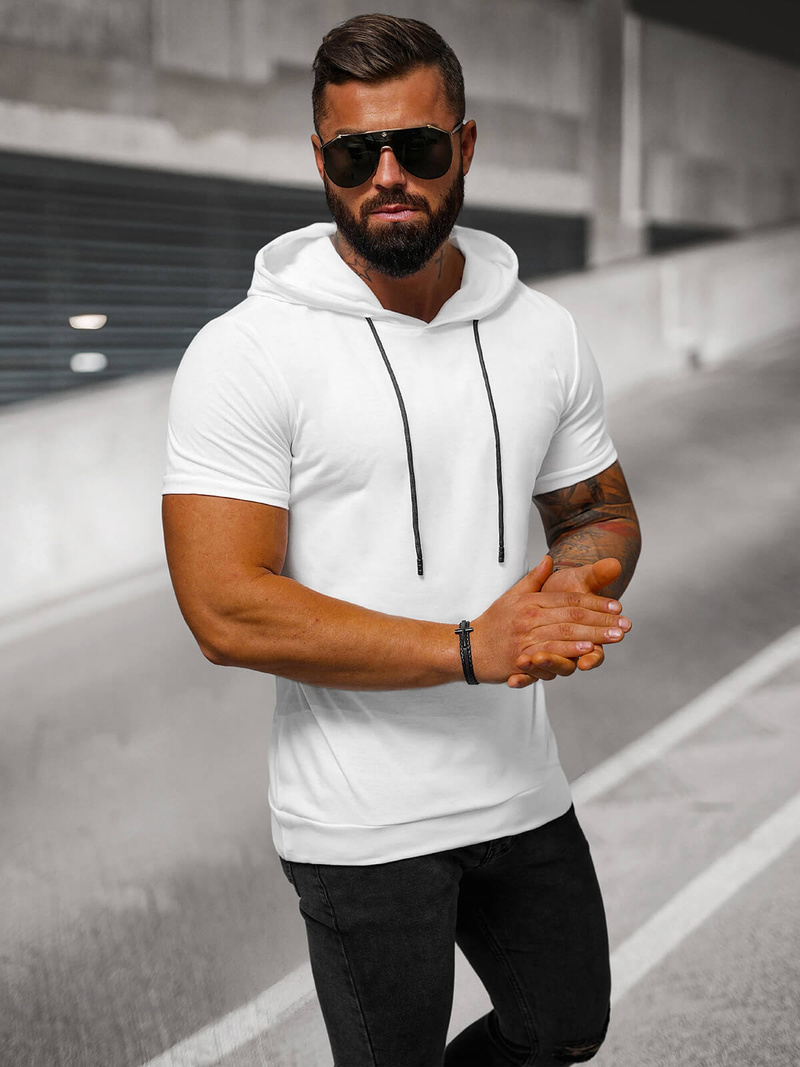 Pánské Tričko Bílý OZONEE JS/8T955/1