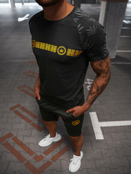 Pánská Tepláková Souprava Černá OZONEE O/HM760