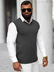 Pánský Svetr Grafitové OZONEE NB/MM6005/3Z