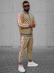 Pánská Tepláková Souprava Béžovo-Černý  OZONEE O/12136