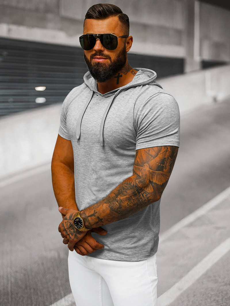 Pánské Tričko Šedý OZONEE JS/8T89/2