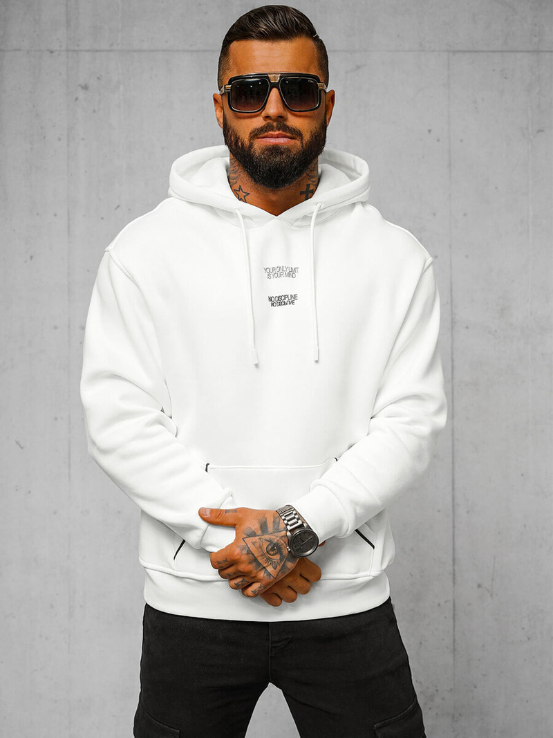 Mikina Bílá OZONEE O/SWE23013Z