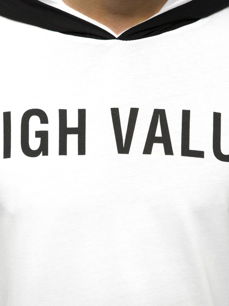 Pánské Tričko Bílé OZONEE MAD/3076