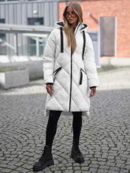 Dámská Bunda Bílá OZONEE JS/5M3168/281Z