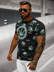 Pánské Tričko Černé OZONEE O/T136/3