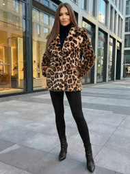 Dámská bunda béžovo-hnědá OZONEE JS/61M8500/158Z