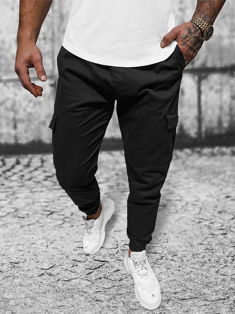 Pánské Jogger Kalhoty Černé OZONEE O/PAN23023