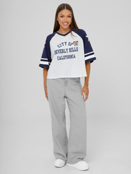 Dámské tričko bílo-námořnické modré OZONEE JS/R62493