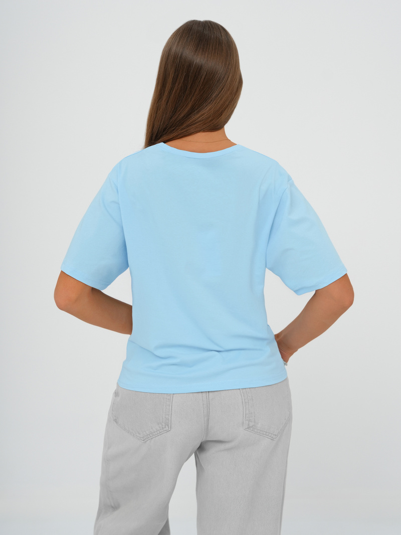 Dámské Tričko Světle-Modrá OZONEE JS/RJ77247