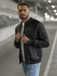 Pánská Bunda Černá OZONEE JS/8M985/392Z