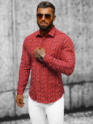 Pánská Košile Červená OZONEE O/3722Z