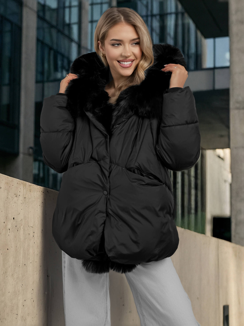 Dámská Bunda Černá OZONEE O/16M9179/392Z