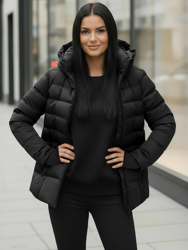 Dámská Bunda Černá OZONEE JS/M769/392