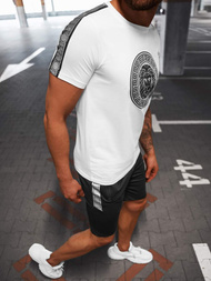 Pánská Tepláková Souprava Bílo-Černá OZONEE O/HM788