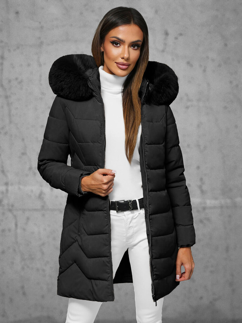 Dámská Bunda Černá OZONEE JS/16M9121/392