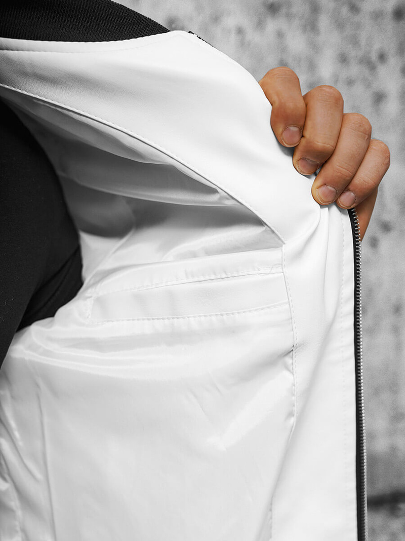 Pánská Bunda Bílá OZONEE N/7110/8