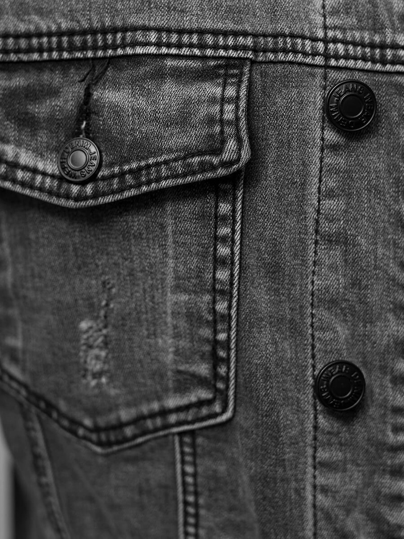 Pánská Džínová Bunda Grafitová OZONEE T/90022Z