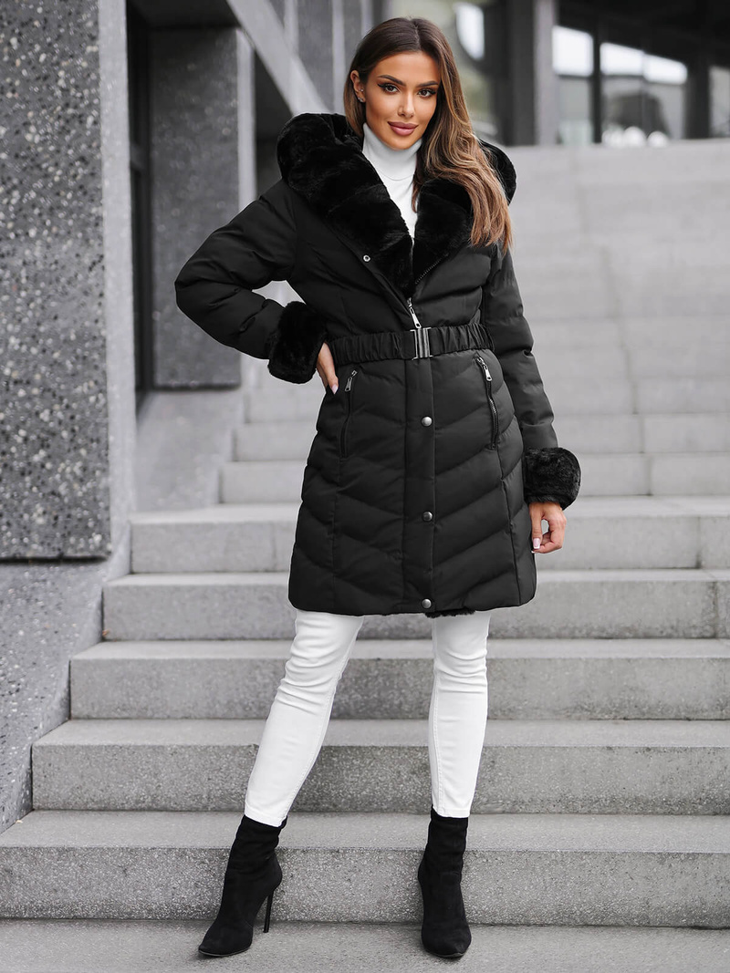 Dámská Bunda Černá OZONEE JS/5M3156/392