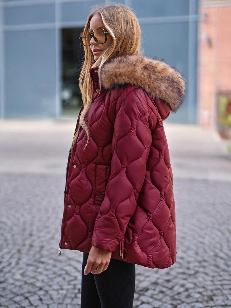 Dámská Bunda Vínová OZONEE JS/5M3226/1