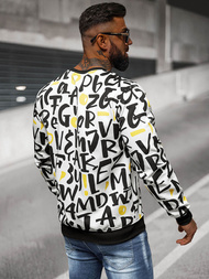 Pánská Mikina Bílá OZONEE JS/8B1220/1